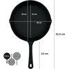 BBQ-Toro ketaus keptuvių rinkinys, 3 vnt., Ø 16 cm, Ø 20 cm, Ø 24 cm, GPF-Set