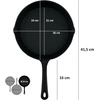 BBQ-Toro ketaus keptuvių rinkinys, 3 vnt., Ø 16 cm, Ø 20 cm, Ø 24 cm, GPF-Set