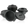 BBQ-Toro mini ketaus puodų rinkinys su dangčiais, 250 ml talpa, 6 vnt., PAN07