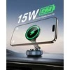 Beeasy 15 W magnetinis automobilinis laikiklis su belaidžiu MagSafe įkrovikliu, siurbtukas