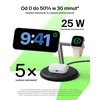 Belkin belaidė įkrovimo stotelė 3 viename su Qi2, 25 W, USB-C, WIZ050kqBK