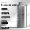 Bemaxx ACTIVE FLASK Nerūdijančio plieno gertuvė su šiaudeliu 950 ml, pilka