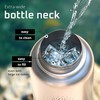Bemaxx ACTIVE FLASK Nerūdijančio plieno gertuvė su šiaudeliu 950 ml, pilka