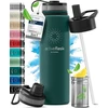 BeMaxx termosas-gertuvė su šiaudeliu, 680 ml, 3 dangteliai, WMB-23OZ-Teal