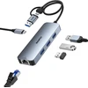 BENFEI USB-C į Gigabit Ethernet adapteris su 3 USB 3.0 jungtimis, 5 Gb/s, 000386grey