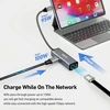BENFEI USB-C ir Gigabit Ethernet (RJ45) tinklo adapteris su 100 W PD, 000362grey