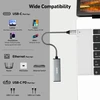 BENFEI USB-C ir Gigabit Ethernet (RJ45) tinklo adapteris su 100 W PD, 000362grey