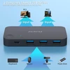 BENFEI USB perjungiklis 2 kompiuteriams su 3 USB 3.0 ir USB-C, 5 Gb/s, 000376black