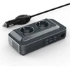 BESTEK automobilinis įtampos keitiklis 12 V į 230 V, 200 W, 2 lizdai ir 4 USB MRI2013NU