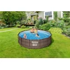 Bestway rėminis baseinas su filtravimo pompa, 366 x 100 cm, 9150 l, rataninis dizainas