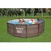 Bestway rėminis baseinas su filtravimo pompa, 366 x 100 cm, 9150 l, rataninis dizainas