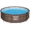 Bestway rėminis baseinas su filtravimo pompa, 366 x 100 cm, 9150 l, rataninis dizainas