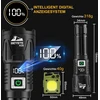 BEYSTE LED taktinė įkraunama žibintuvėlis, 50 W, 1000000 lm, aliuminis, LCD ekranas, BEYSTE-A09