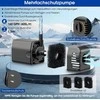 Biling saulės energijos vandens fontano pompa 12 W, 605 l/h, 4 antgaliai, sodo tvenkiniams, PY2312WB