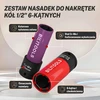 BILITOOLS smūginių ratų veržlių galvučių rinkinys 1/2 col., 15–22 mm, B1R95499