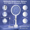 BKXCHA elektrinė musių mušyklė 2 viename, 4000 V, 1800 mAh, XH-38