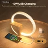 blonbar naktinė LED lempa su žadintuvu, USB įkrovimu 10 W ir liečiamu valdymu AJ310B