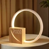 blonbar naktinė stalinė LED lempa 10 W su USB įkrovimu ir žadintuvu AJ300F