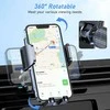 Blukar automobilinis telefono laikiklis ant oro grotelių, 4–7" telefonams, juodas