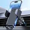 Blukar automobilinis telefono laikiklis ant oro grotelių, 4–7" telefonams, juodas