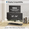 BONTEC dvigubas stalo monitorių laikiklis 13–34 col., iki 10 kg, VESA 75/100, MDM002A