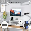 BONTEC medinis monitoriaus stovas su išmaniojo telefono laikikliu, 2 lygių, baltas MTR-S2-WH
