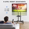 BONTEC mobilus televizoriaus stovas su ratukais 32–85 col. televizoriams, iki 55 kg, FN611-FBA