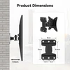 BONTEC sieninis televizoriaus ir monitoriaus laikiklis 13–30 colių, VESA 75/100 mm, iki 25 kg, 236