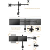 BONTEC stalinis laikiklis trims 13–24 colių monitoriams, VESA 75 × 75/100 × 100, MDM003