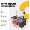 BougeRV automobilinė kompresorinė šaldymo dėžė 20 l, 12/24 V, -20 °C – 22 °C, CRPRO20