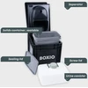 BOXIO kompaktiška mobilioji atskirianti tualeto dėžė, 40 x 30 x 28 cm, juoda, BOX-TOI-BL-403027-PLUS