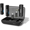 Boya belaidis lavalier mikrofonų sistema BOYALINK, 2 siųstuvai, USB-C, Lightning, 2.4 GHz