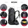 Bseash turistinis vandeniui atsparus 60 l kuprinė su lietaus uždangalu, 68 cm, juoda