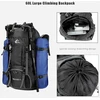Bseash turistinis vandeniui atsparus 60 l kuprinė su lietaus uždangalu, 68 cm, juoda