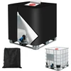 BUCOMTU IBC 1000 l bako apsauginis uždangalas, 420D Oxford, UV atsparus, užtrauktukas, juodas