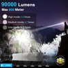 Bud K galvos žibintas LED, 90000 lm, USB įkrovimas, IPX6, zoom funkcija, 5 režimai, XHP70