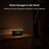 BUFFBEE skaitmeninis žadintuvas su FM radiju ir 7 spalvų naktine lempute HRS-Juodas