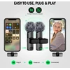 BYbrutek belaidžių atlapinių mikrofonų rinkinys su USB-C ir Lightning, 2,4 GHz, K5-Type C