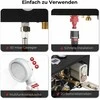 Camplux dujinis vandens šildytuvas, 6 l/min, 12 kW, butano/propono, juodas, BW158BC-DE