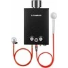 Camplux dujinis vandens šildytuvas 6 l/min, 12 kW, su apsauga nuo lietaus, juodas, BW158BC
