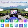 Carpuride 5 colių GPS motociklo ekranas su CarPlay, Android Auto, TPMS, dviem Bluetooth, W502TPRO