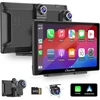 Carpuride automobilinis multimedijos grotuvas su 9 colių HD jutikliniu ekranu, CarPlay, Android Auto ir 4K priekinė bei galinė kamera, W905