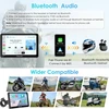 Carpuride motociklininkų ekranas su 7 colių HD jutikliniu ekranu, CarPlay, Android Auto, 1080P priekinė ir galinė kamera, Bluetooth, IP67, W712D