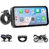 Carpuride motociklo GPS navigatorius su 6,3 colių lietimui jautriu ekranu, belaidžiu CarPlay ir Android Auto, 1080P priekine bei galine kamera, modelis W603D