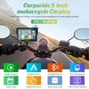 Carpuride motociklo navigacija su 5 colių jutikliniu ekranu, belaidžiu CarPlay, Android Auto ir Bluetooth, modelis W502