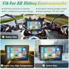 Carpuride motociklo navigacija su 5 colių jutikliniu ekranu, belaidžiu CarPlay, Android Auto ir Bluetooth, modelis W502