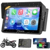 Carpuride motociklo navigacija su 5 colių lietimui jautriu ekranu, Bluetooth, CarPlay, Android Auto, W502B Pro