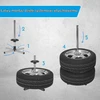 cartrend automobilių padangų stovas 4 padangoms iki 225 mm, modelis 1090