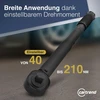 Intertec cartrend dinamometrinis raktas 1/2 col., 40–210 Nm, su 17 ir 19 mm galvutėmis, 146002