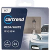 cartrend H7 automobilinės halogeninės lemputės Xenon Mega Baltas 12 V 55 W, 77781